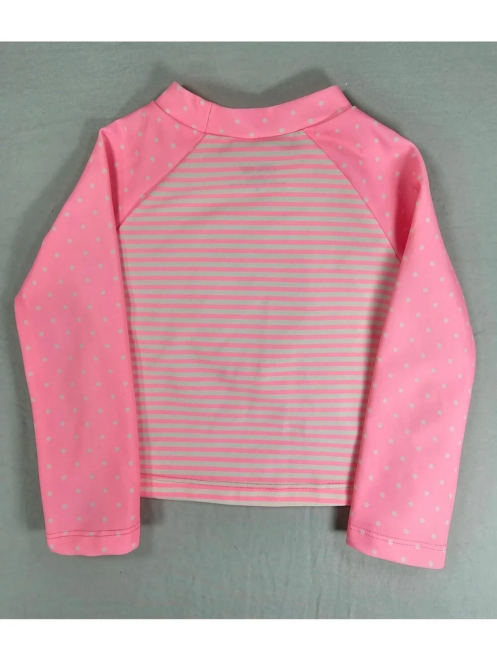 Little Me Pink Strawberry Long Sleeve Rash Guard- Size 18M.